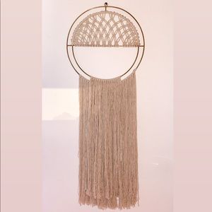 Urban Outfitters Wall Art - Gold + Natural Macramé Hanging Wall Art Decoration Urban Outfitters Wall Art - Gold + Natural Macramé Hanging Wall Art Decoration